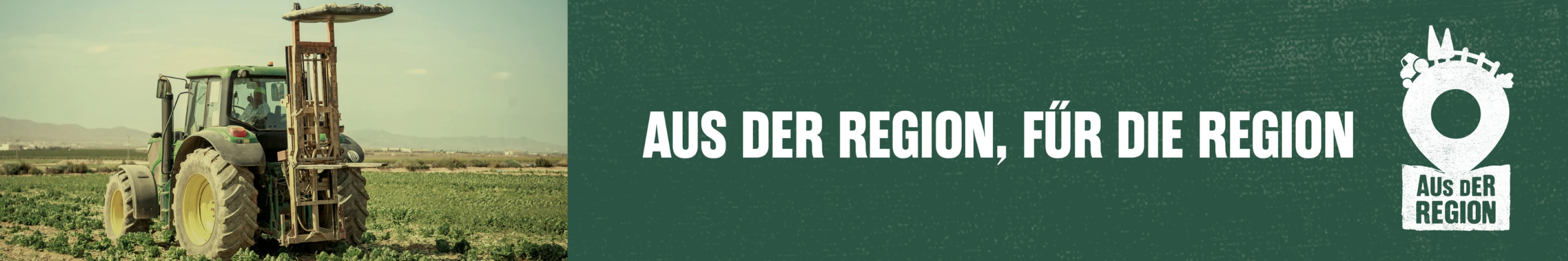 weißer Text auf grünem Hintergrund